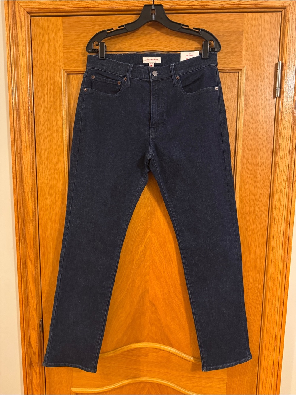 NWT Lucky Brand 121 Slim Straight Advanced Stretch Jeans Dark Wash Size 32x32